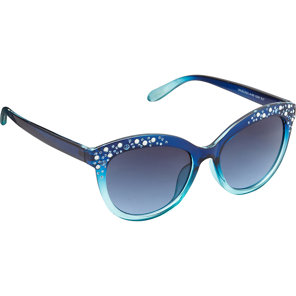 Unionbay Eyewear Rhinestone Cat Eye Sunglasses Blue Fade Unionbay Eyewear Sunglasses