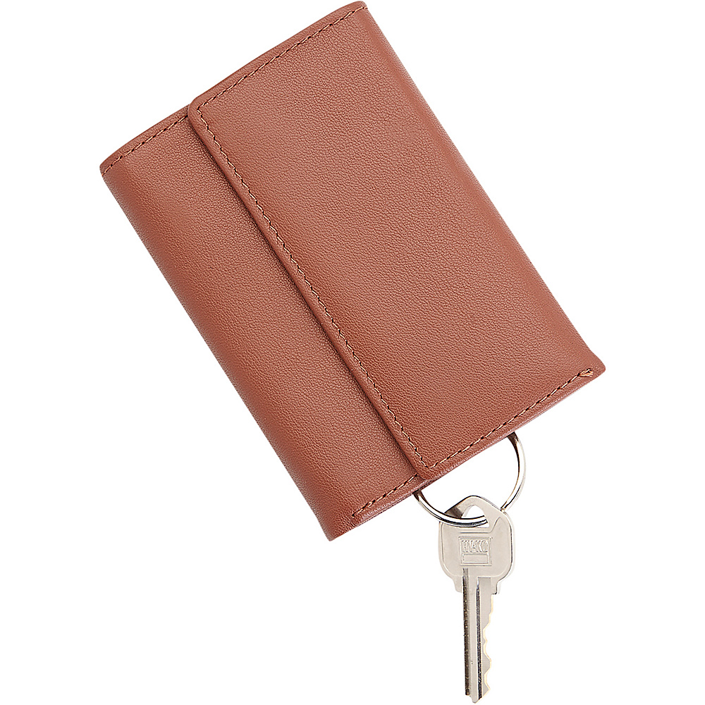 Royce Leather Trifold Leather Key Case Organizer Wallet Tan Royce Leather Women s SLG Other