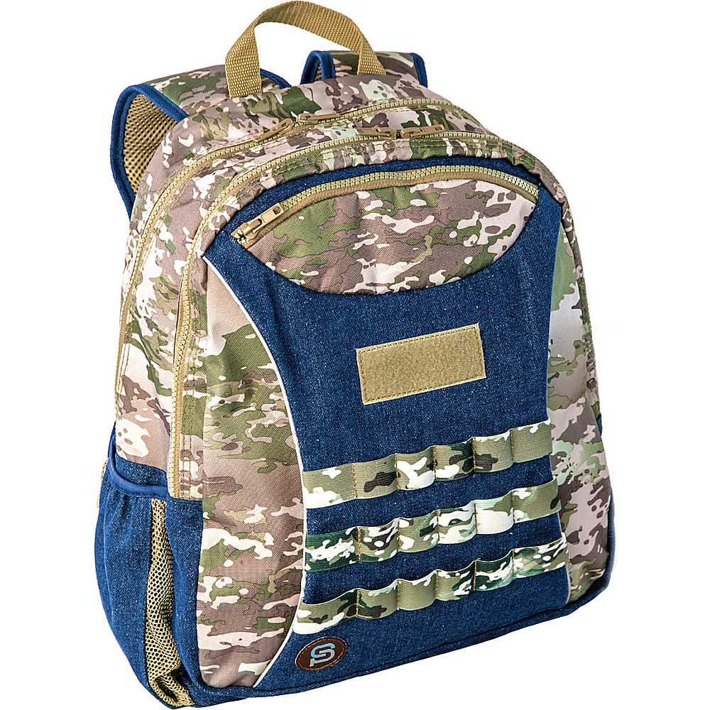 Sydney Paige Buy One Give One Kids Backpack Blue Camo Sydney Paige Everyday Backpacks