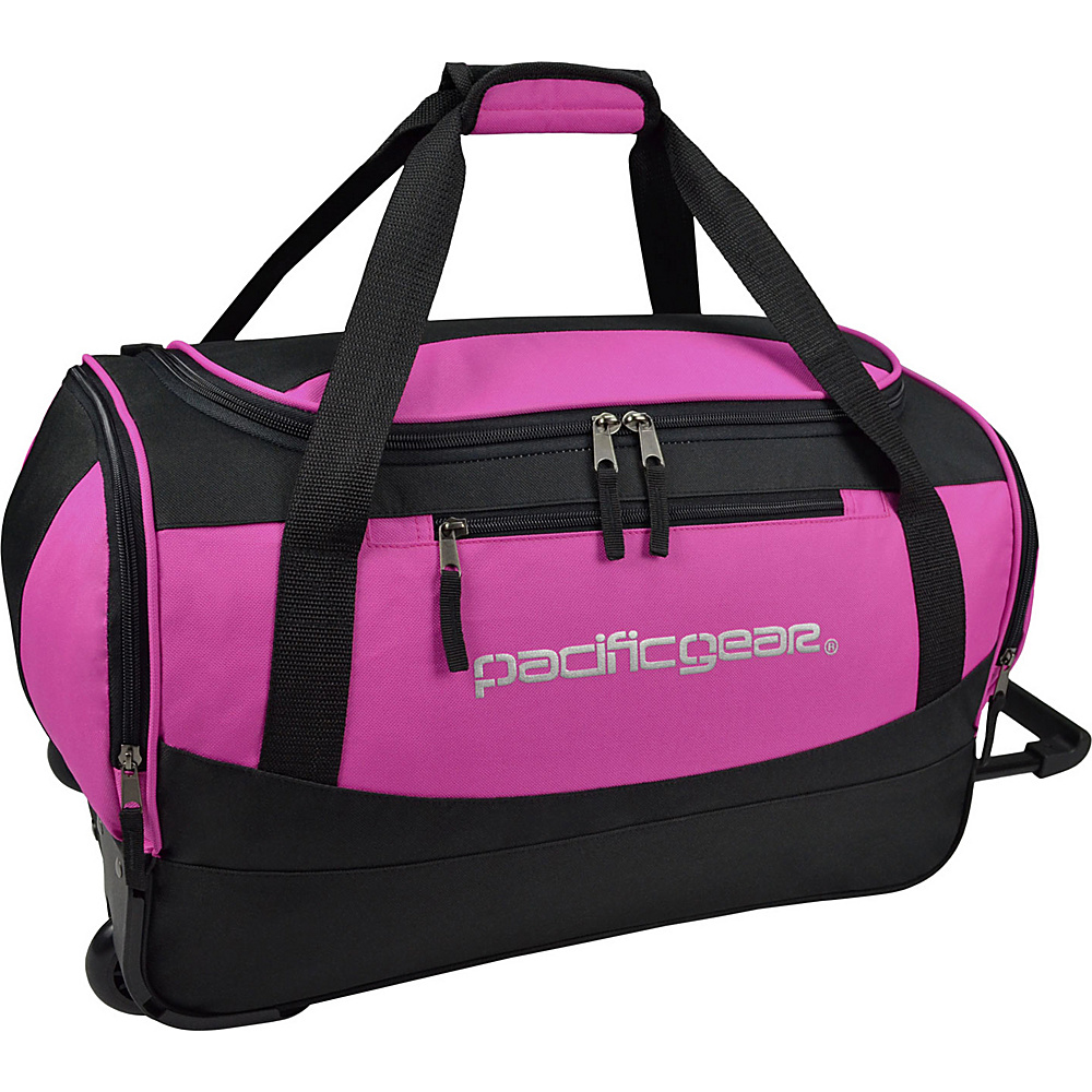Traveler s Choice Pacific Gear Gala 20 Carry On Rolling Duffel Bag Black Pink Traveler s Choice Rolling Duffels