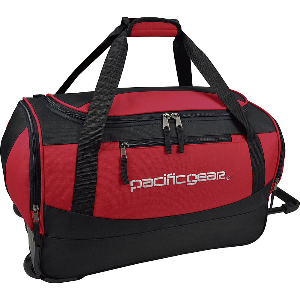 Traveler s Choice Pacific Gear Gala 20 Carry On Rolling Duffel Bag Black Red Traveler s Choice Rolling Duffels