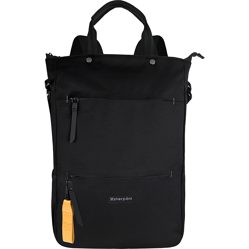 Sherpani Camden Recyled Convertible Backpack Raven Sherpani Everyday Backpacks