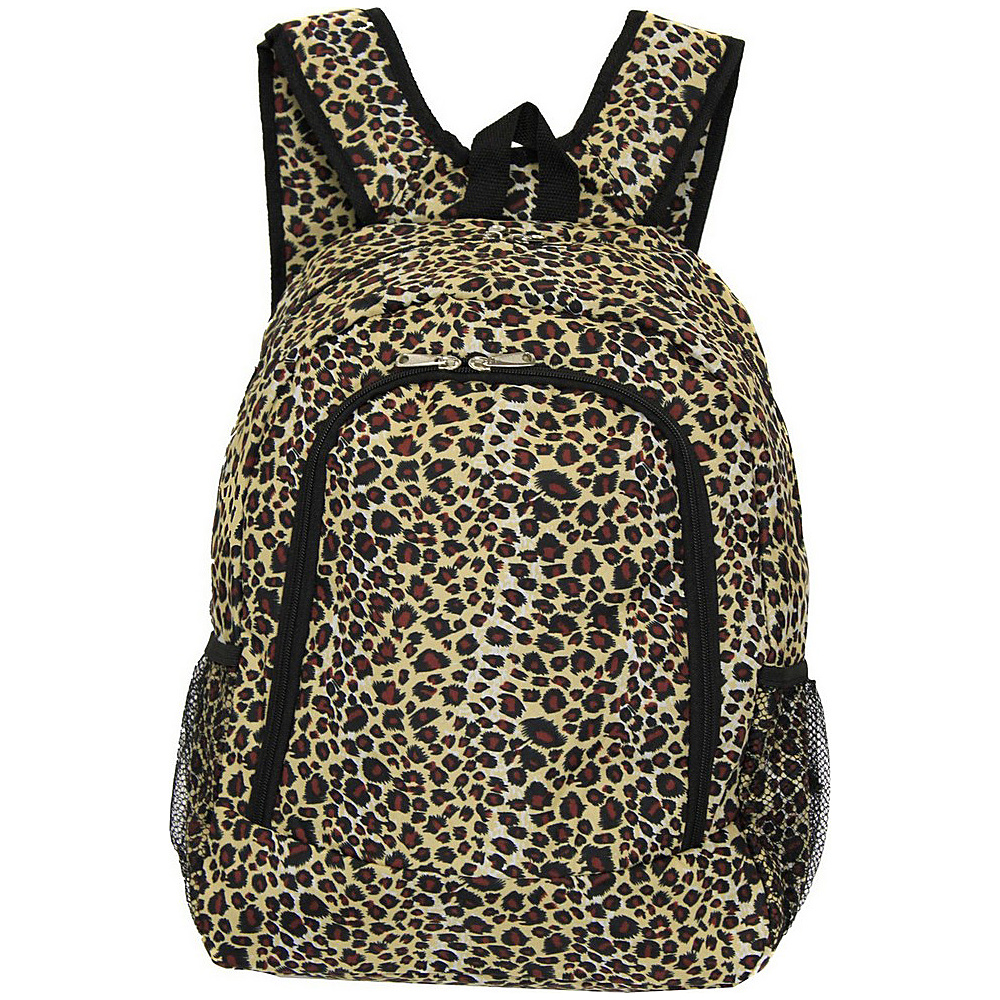 World Traveler Leopard 16 Multipurpose Backpack Leopard World Traveler Everyday Backpacks