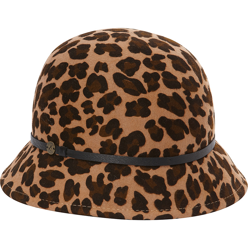 Karen Kane Hats Leopard Print Felt Cloche Leopard Karen Kane Hats Hats Gloves Scarves