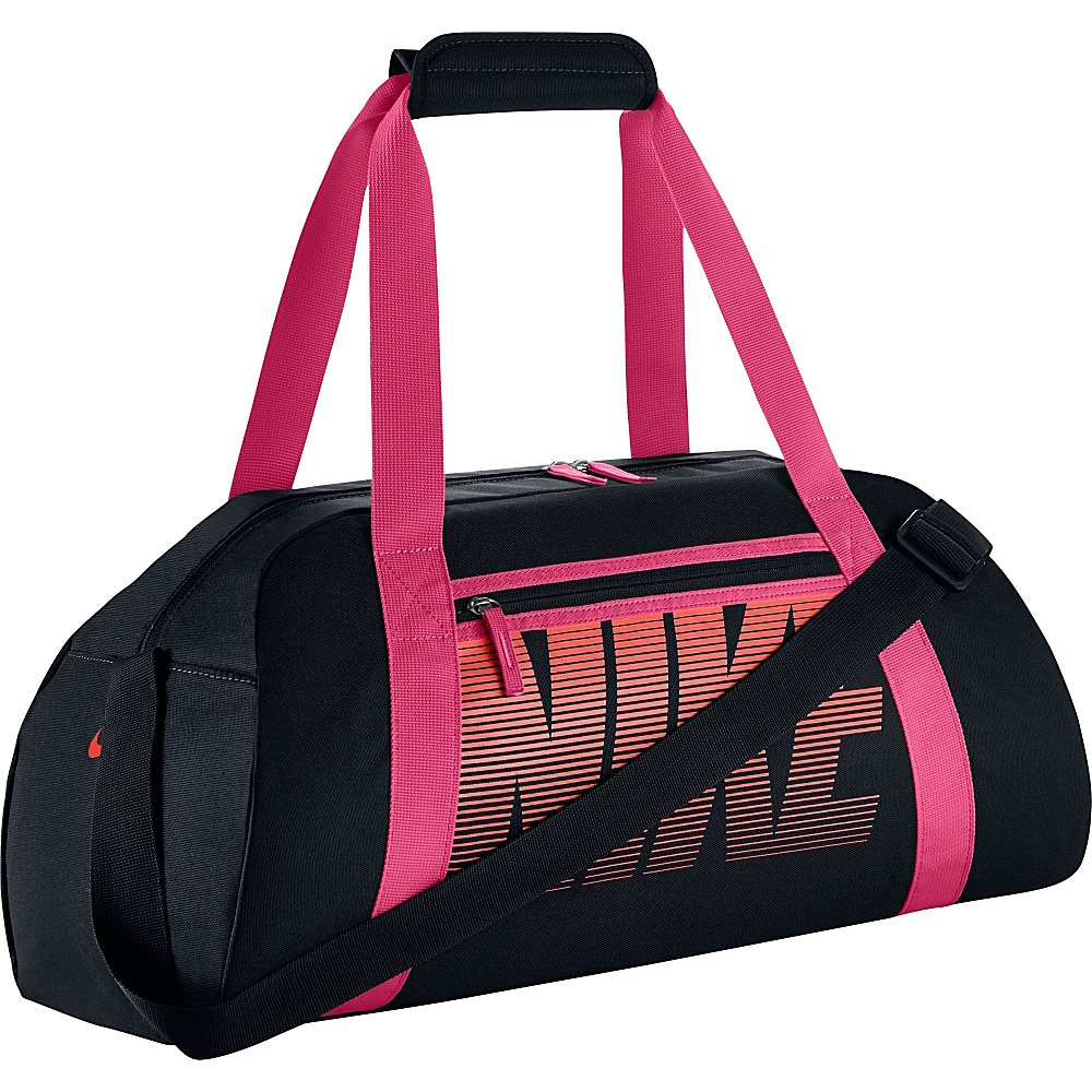 Nike Women s Gym Club Bag BLACK VVDPNK BRIGHT MANGO Nike All Purpose Duffels