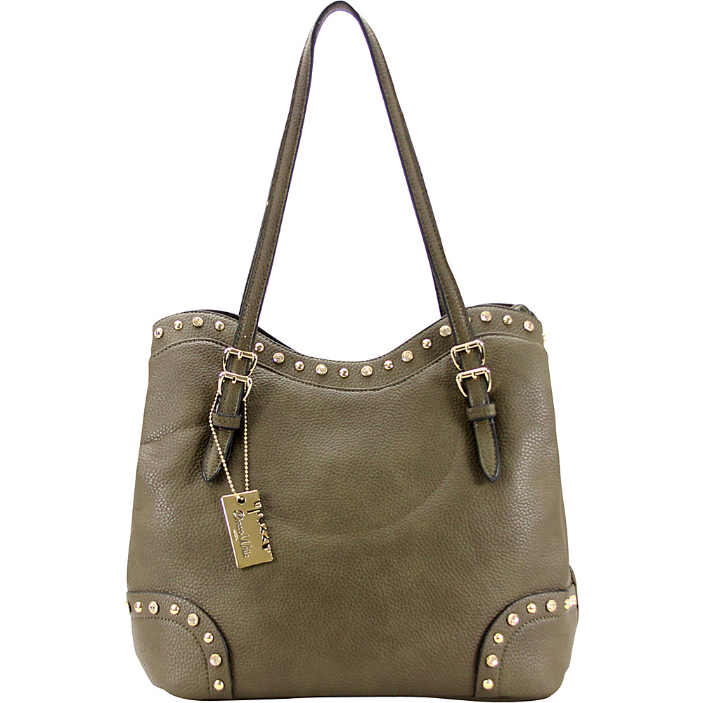 Chasse Wells Ruby Shoulder Tote Olive Green Chasse Wells Manmade Handbags