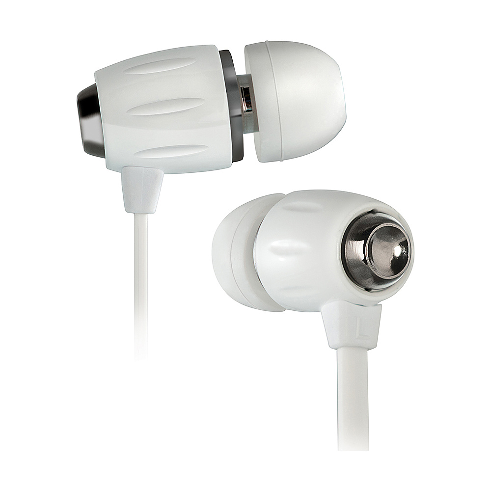 Bell O Digital High Performance Stereo Earbuds Apple White and Black Chrome Bell O Digital Headphones Speakers