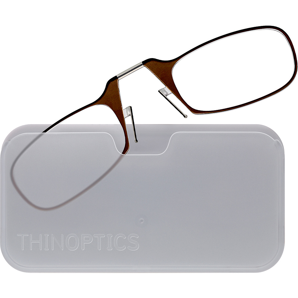 ThinOPTICS Universal White Pod with High Power Glasses Brown High Power ThinOPTICS Sunglasses