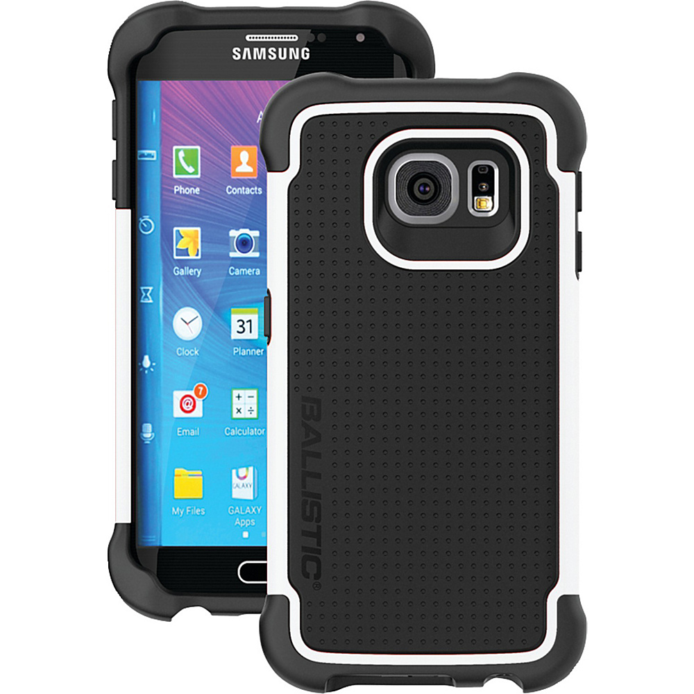 Ballistic Samsung Galaxy S 6 Edge Tough Jacket Case Black White Ballistic Personal Electronic Cases