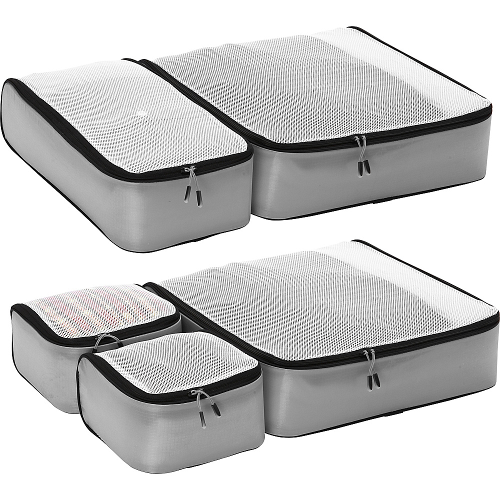 eBags Ultralight Packing Cubes Super Packer 5pc Set Grey eBags Travel Organizers