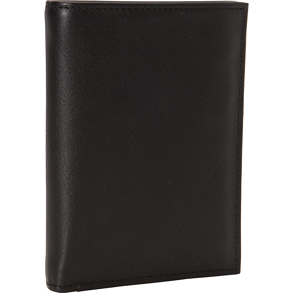 Kiko Leather Slimfold Passcase Wallet Black Kiko Leather Mens Wallets