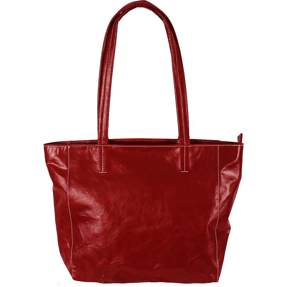Latico Leathers Square Shopper Tote Red Latico Leathers Leather Handbags