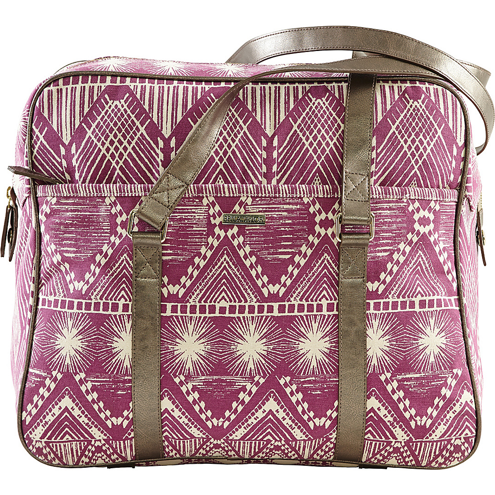 Bella Taylor Tahiti Fuchsia Wanderlust Tote Pink Bella Taylor Fabric Handbags