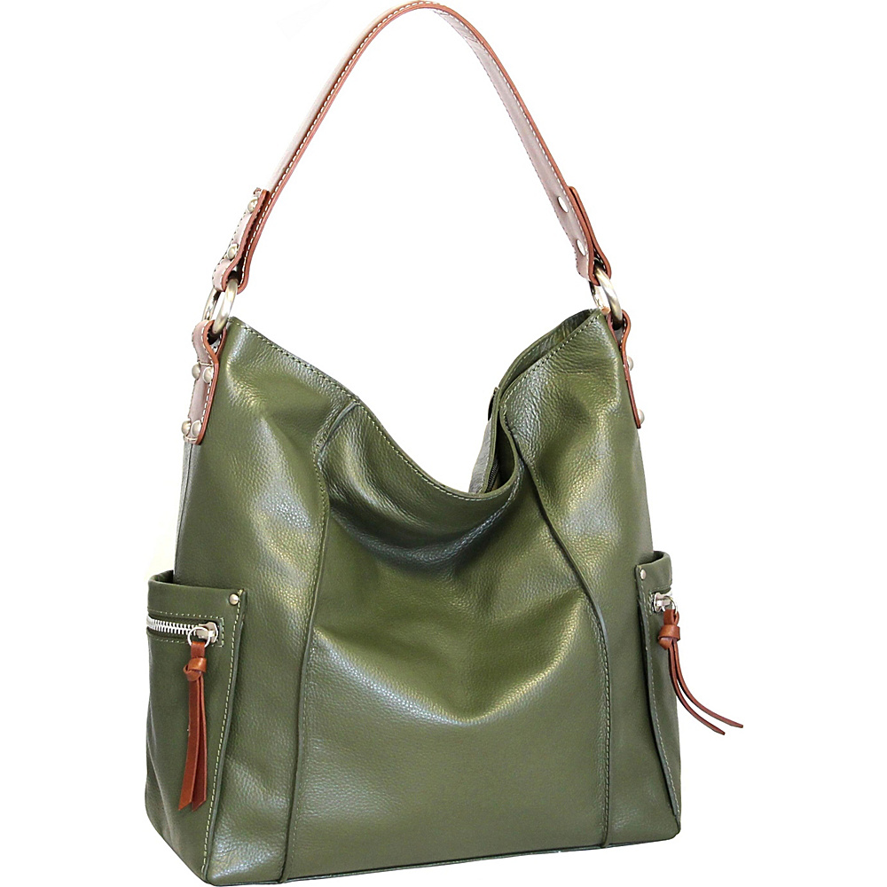 Nino Bossi Sweet Caroline Shoulder Bag Green Nino Bossi Leather Handbags