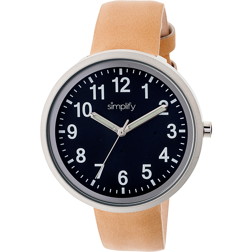 Simplify 2600 Unisex Watch Khaki Tan Black Simplify Watches