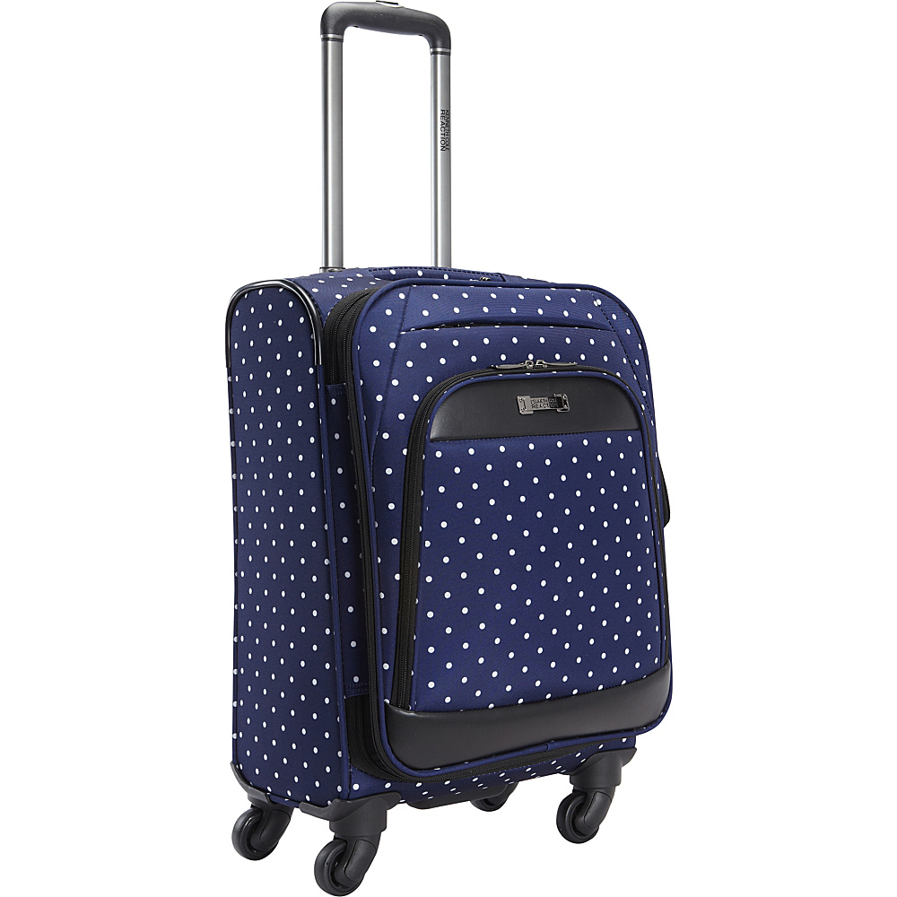 Kenneth Cole Reaction Dot Matrix 20 Carry On Navy White Polka Dot Kenneth Cole Reaction Softside Carry On