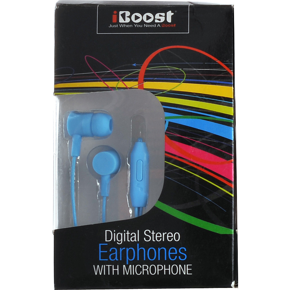iBoost Earphone With Built In Microphone Blue iBoost Electronics