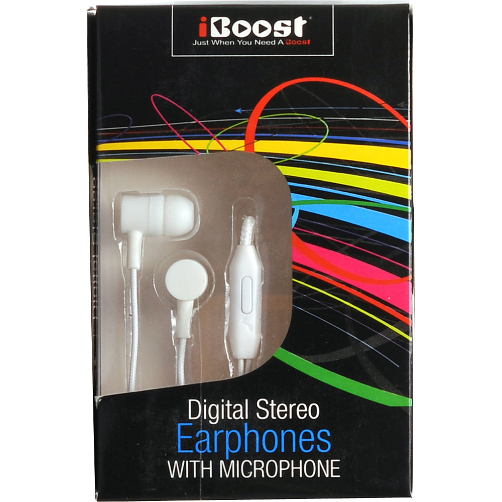iBoost Earphone With Built In Microphone White iBoost Electronics