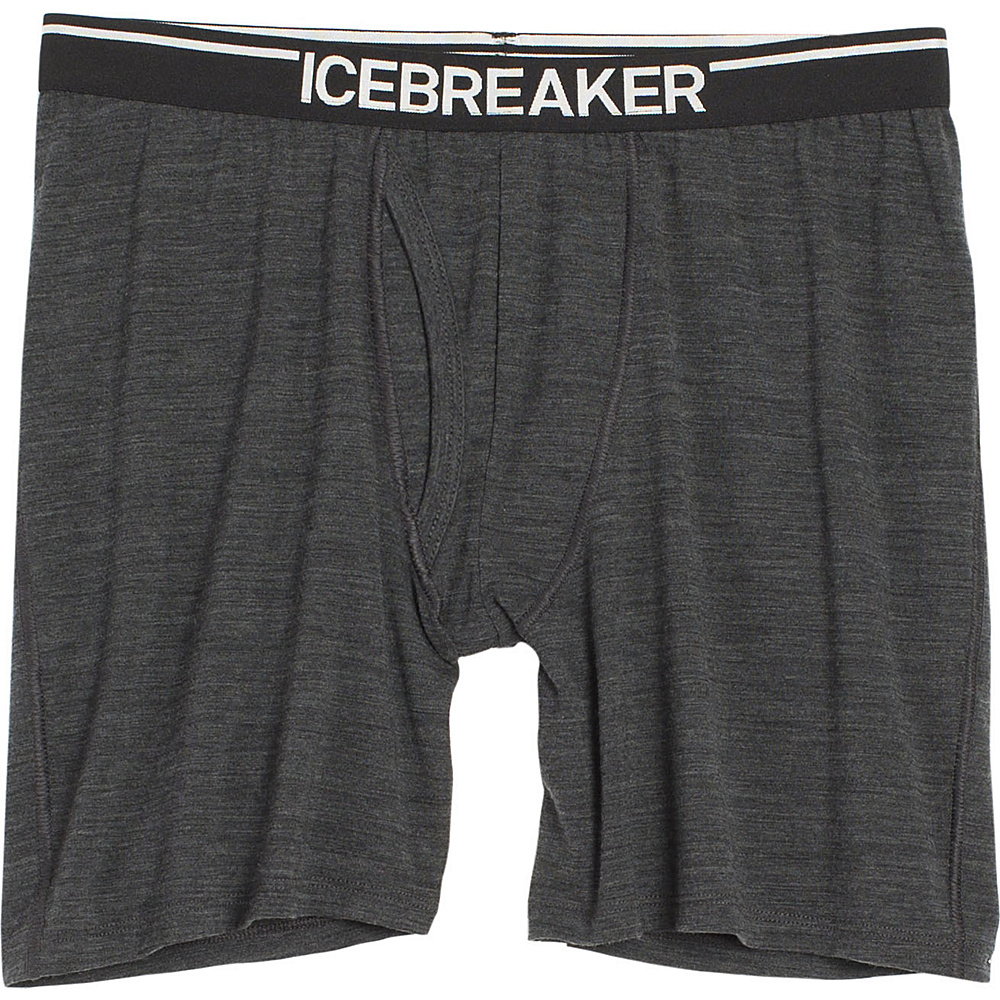 Icebreaker Men s Anatomica Long Boxer with Fly M Jet HTHR Icebreaker Men s Apparel