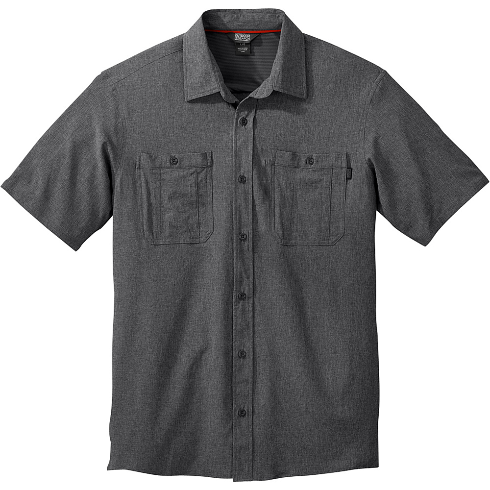 Outdoor Research Mens Wayward Short Sleeve Shirt Pewter Outdoor Research Men s Apparel