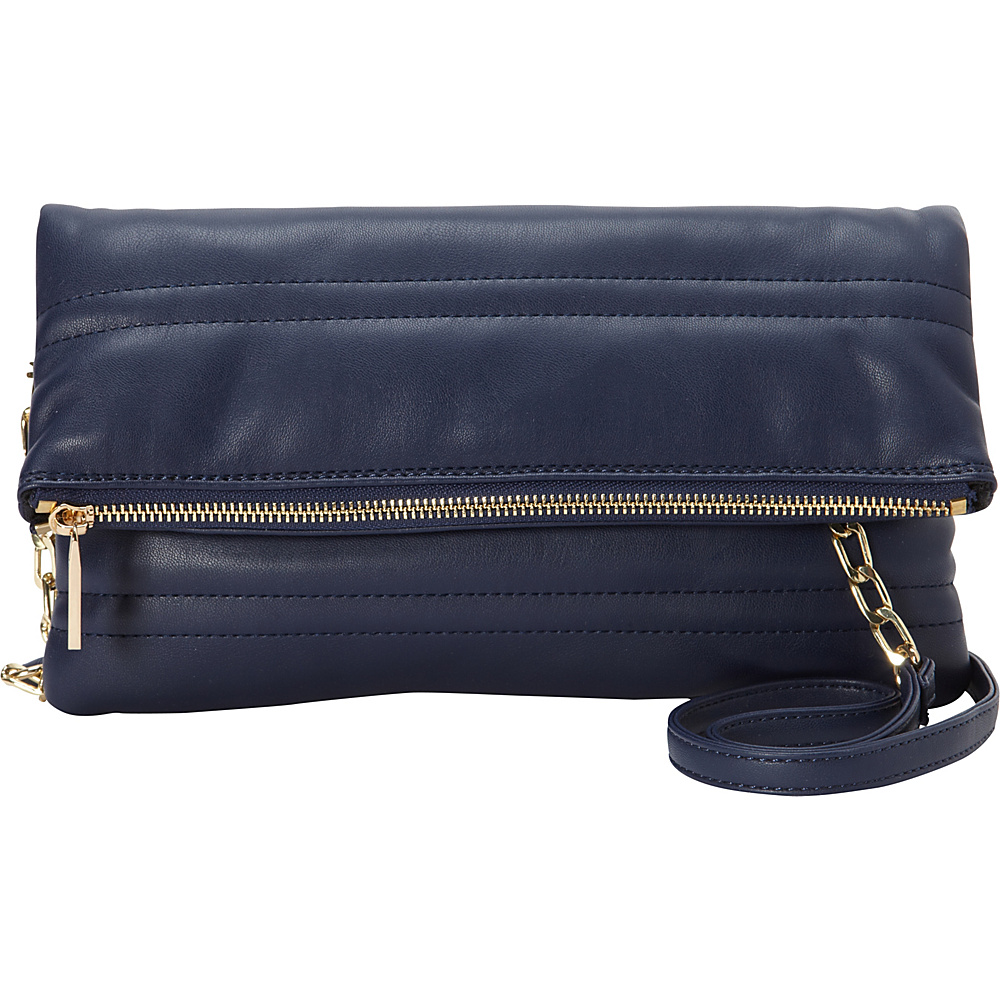 deux lux NYC Fold Clutch Navy deux lux Manmade Handbags