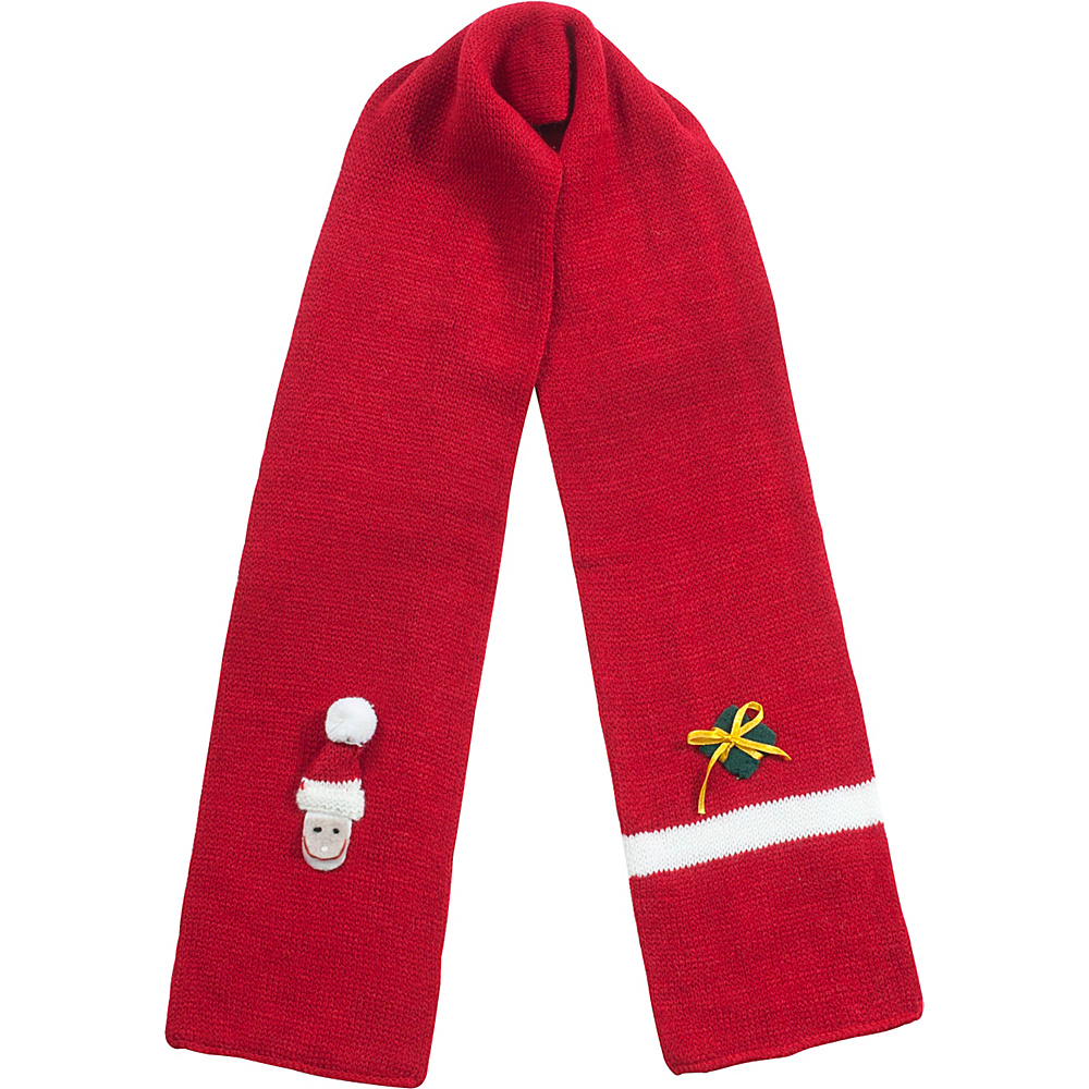 Kidorable Xmas Knit Scarf Red One Size Kidorable Hats Gloves Scarves