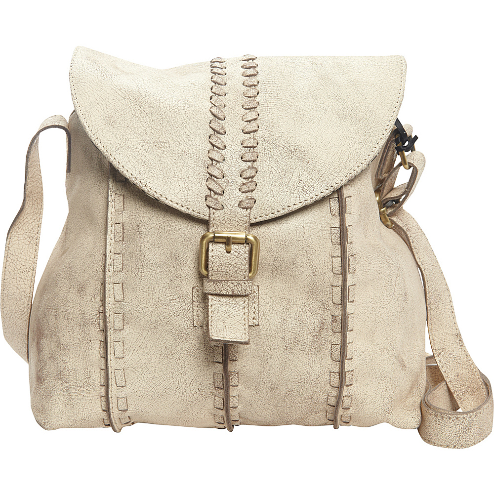 Latico Leathers Kimber Shoulder Bag Crackle White Latico Leathers Leather Handbags