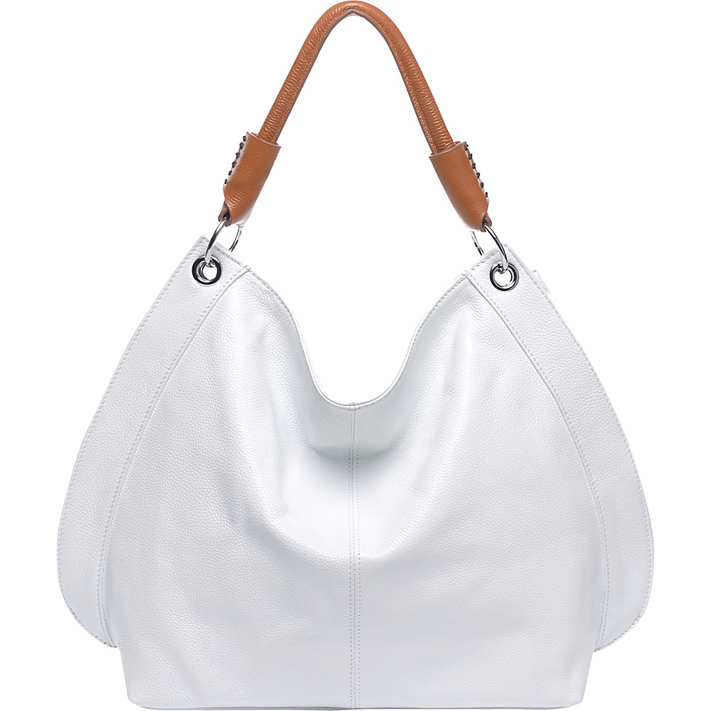 Vicenzo Leather Camelia Leather Tote White Vicenzo Leather Leather Handbags