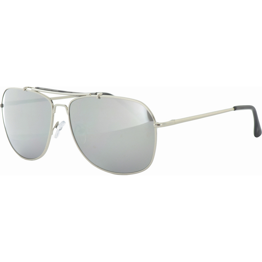 SW Global Eyewear Aden Double Bridge Aviator Fashion Sunglasses Silver SW Global Sunglasses