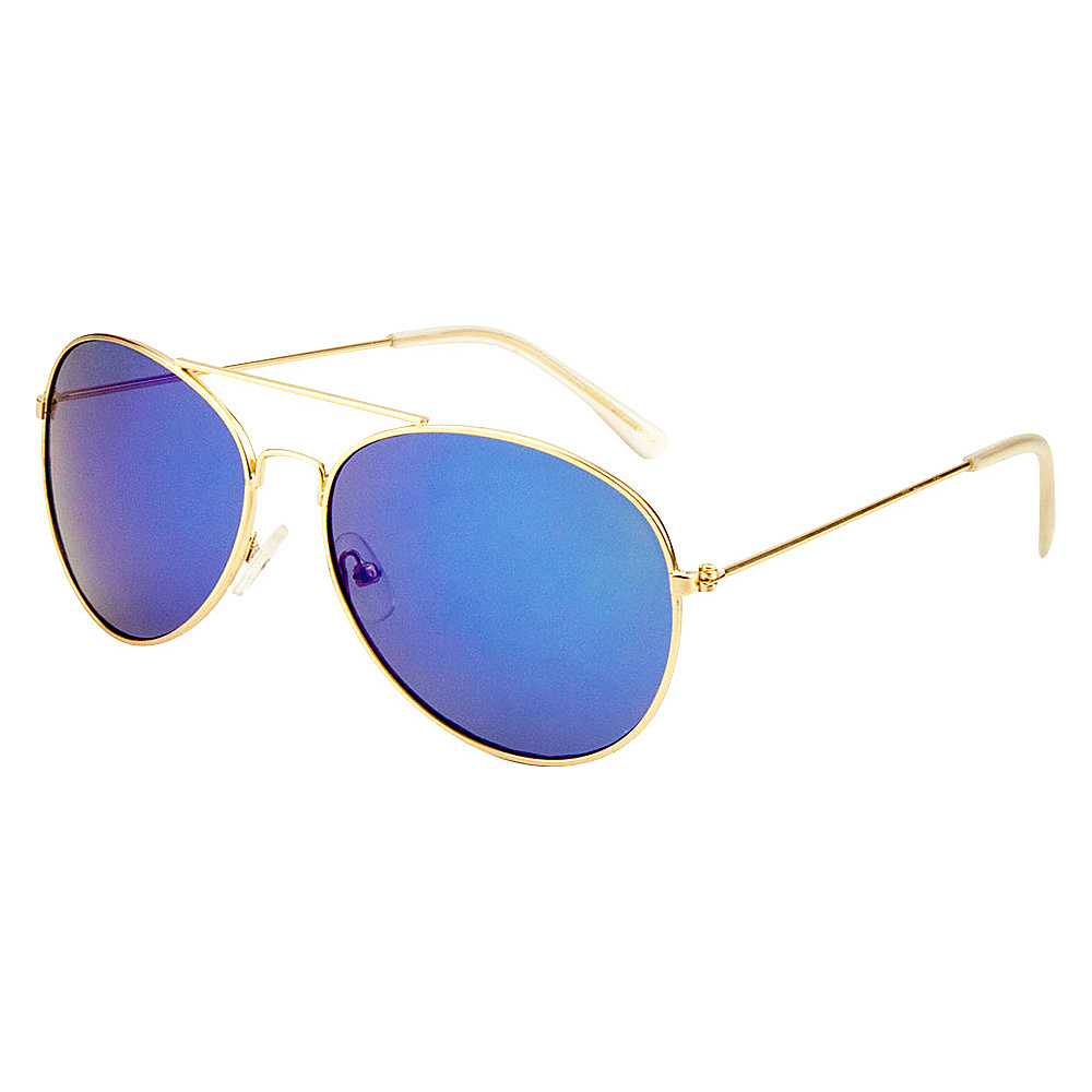 SW Global Eyewear Leon Double Bridge Aviator Fashion Sunglasses Blue SW Global Sunglasses