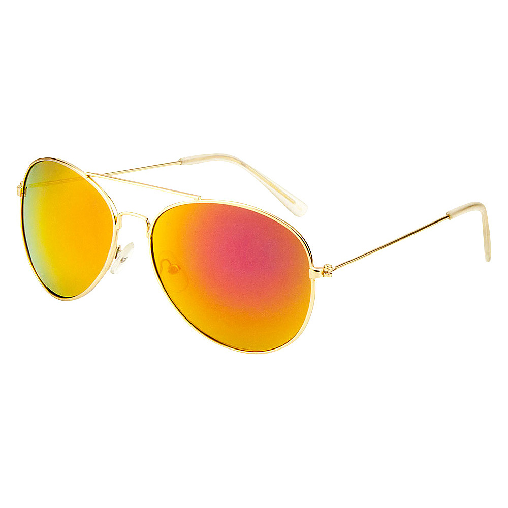 SW Global Eyewear Leon Double Bridge Aviator Fashion Sunglasses Orange SW Global Sunglasses