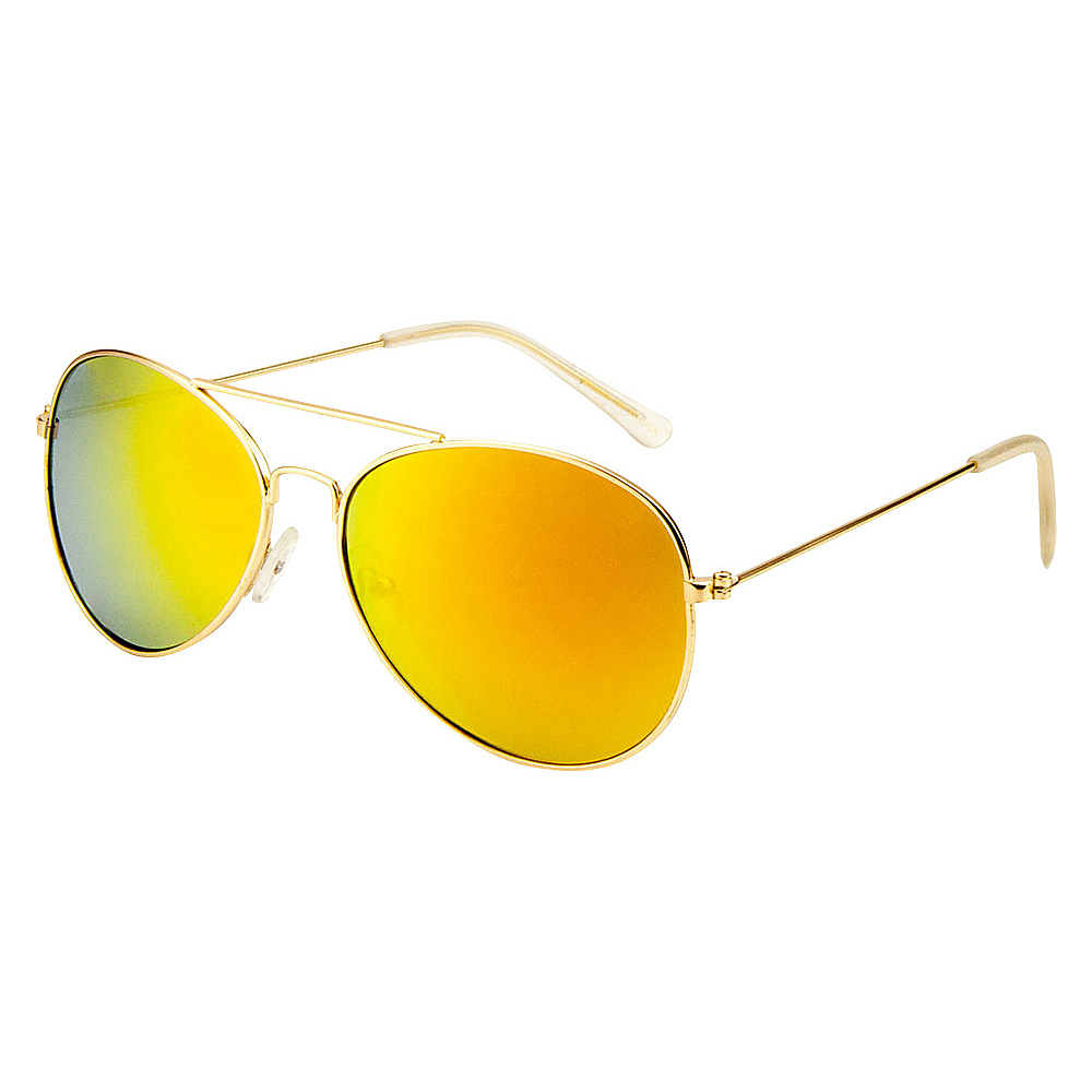 SW Global Eyewear Leon Double Bridge Aviator Fashion Sunglasses Yellow SW Global Sunglasses