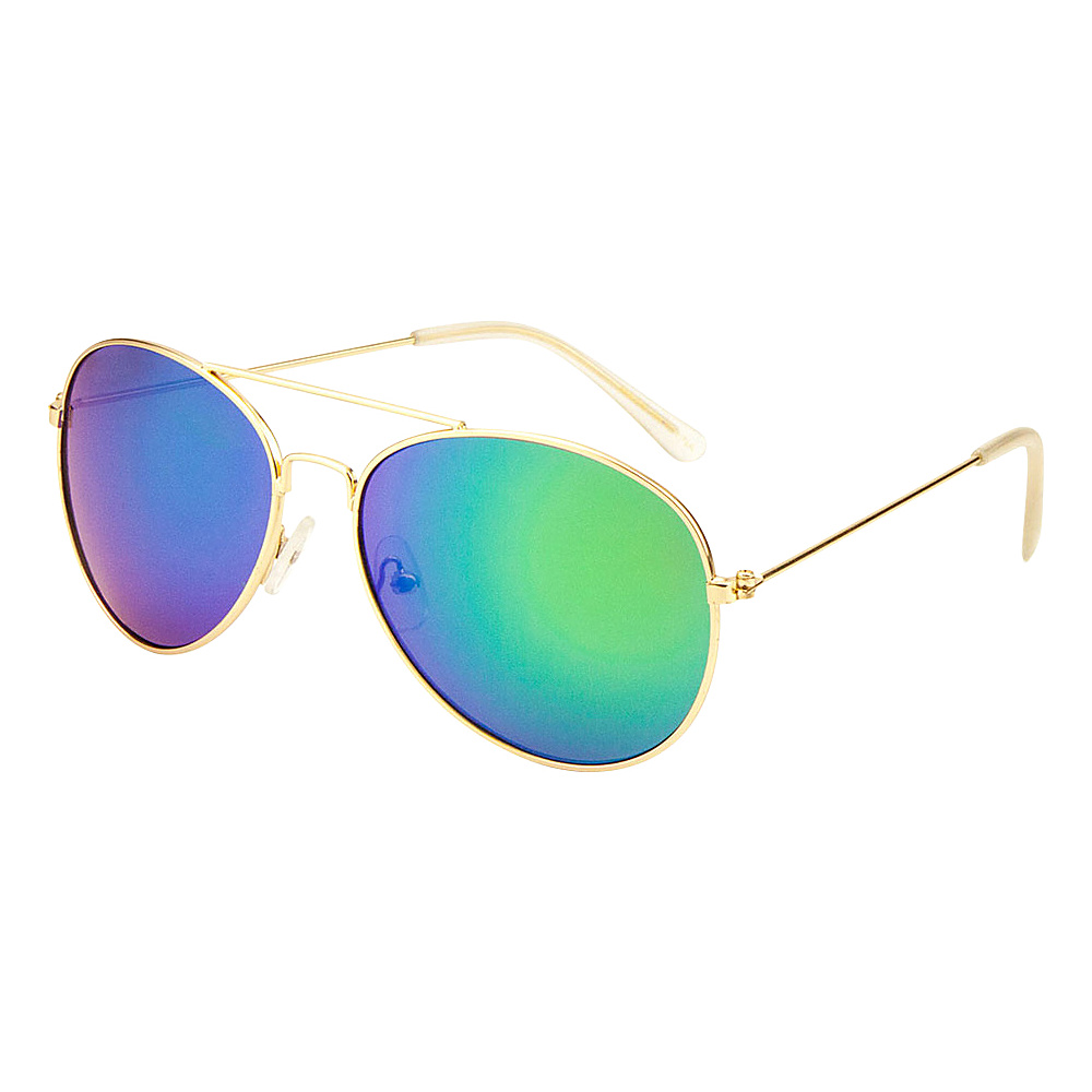 SW Global Eyewear Leon Double Bridge Aviator Fashion Sunglasses Green SW Global Sunglasses
