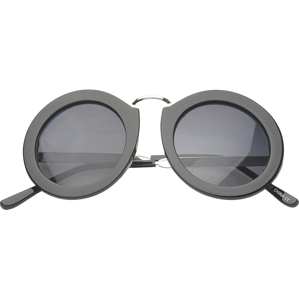 SW Global Eyewear Louisville Round Fashion Sunglasses Black Silver SW Global Sunglasses