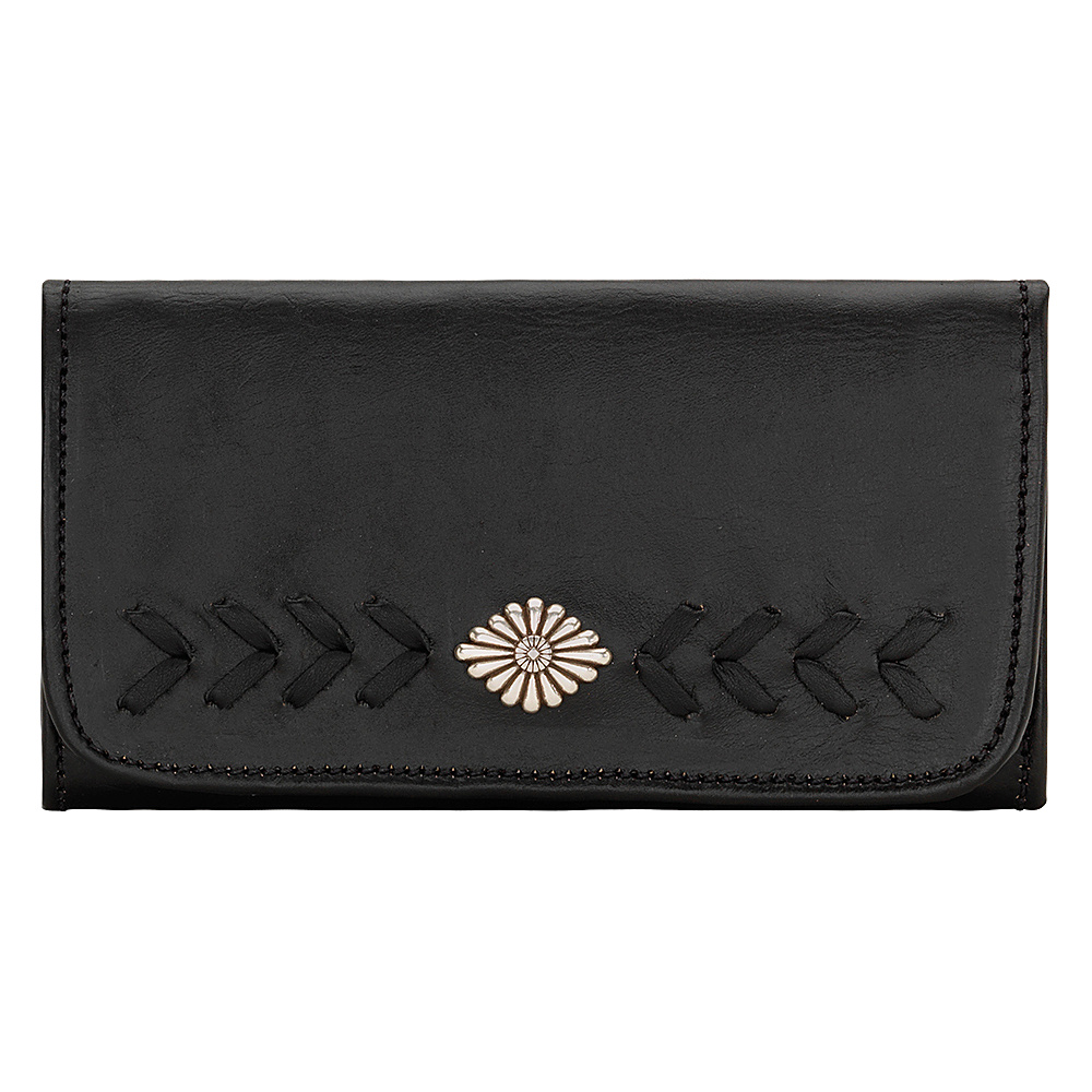 American West Mohave Canyon Ladies Tri Fold Clutch Wallet Black American West Women s Wallets