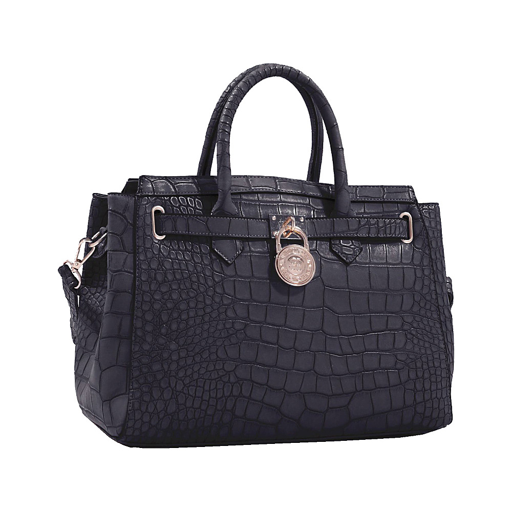 MKF Collection Bedelia Croco Satchel Black MKF Collection Manmade Handbags