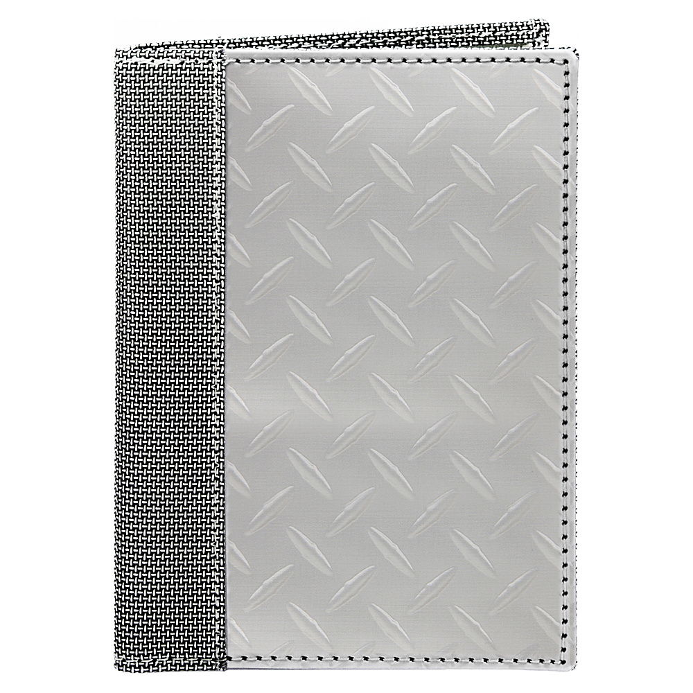 Stewart Stand RFID Passport Sleeve Diamond Plate Texture Silver Stewart Stand Travel Wallets