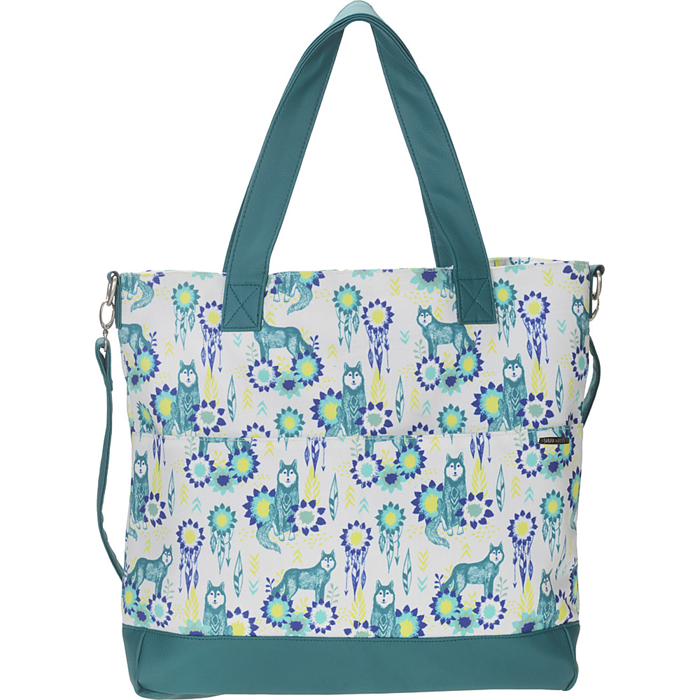 Capri Designs Sarah Watts Carryall Bag Wolf Capri Designs Fabric Handbags