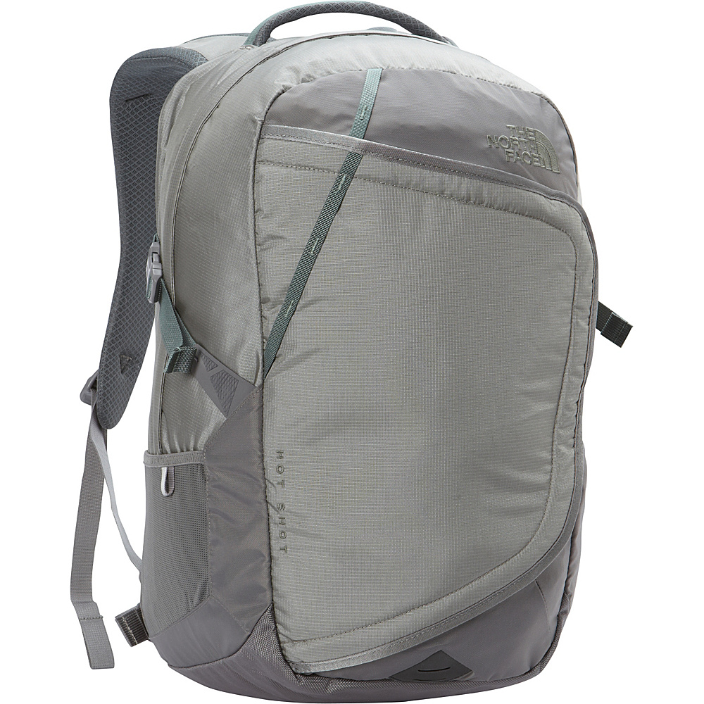 The North Face Hot Shot Laptop Backpack Moon Mist Grey Duck Green The North Face Business Laptop Backpacks
