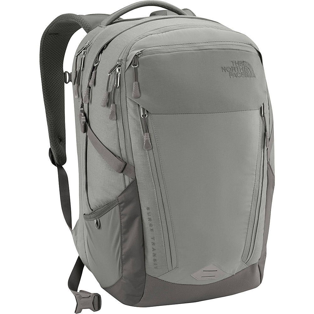 The North Face Surge Transit Laptop Backpack Moon Mist Grey Fusebox Grey The North Face Business Laptop Backpacks