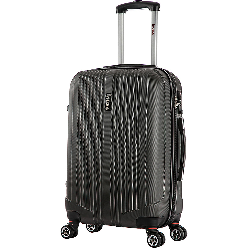 inUSA San Francisco 22 Lightweight Hardside Spinner Suitcase Charcoal inUSA Hardside Checked