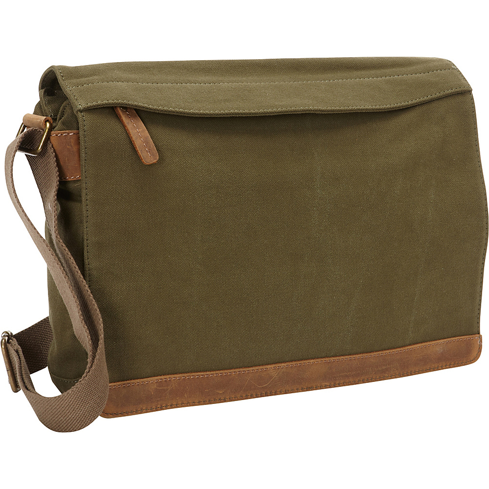 Vagabond Traveler Casual Style Canvas Messenger Bag Green Vagabond Traveler Messenger Bags