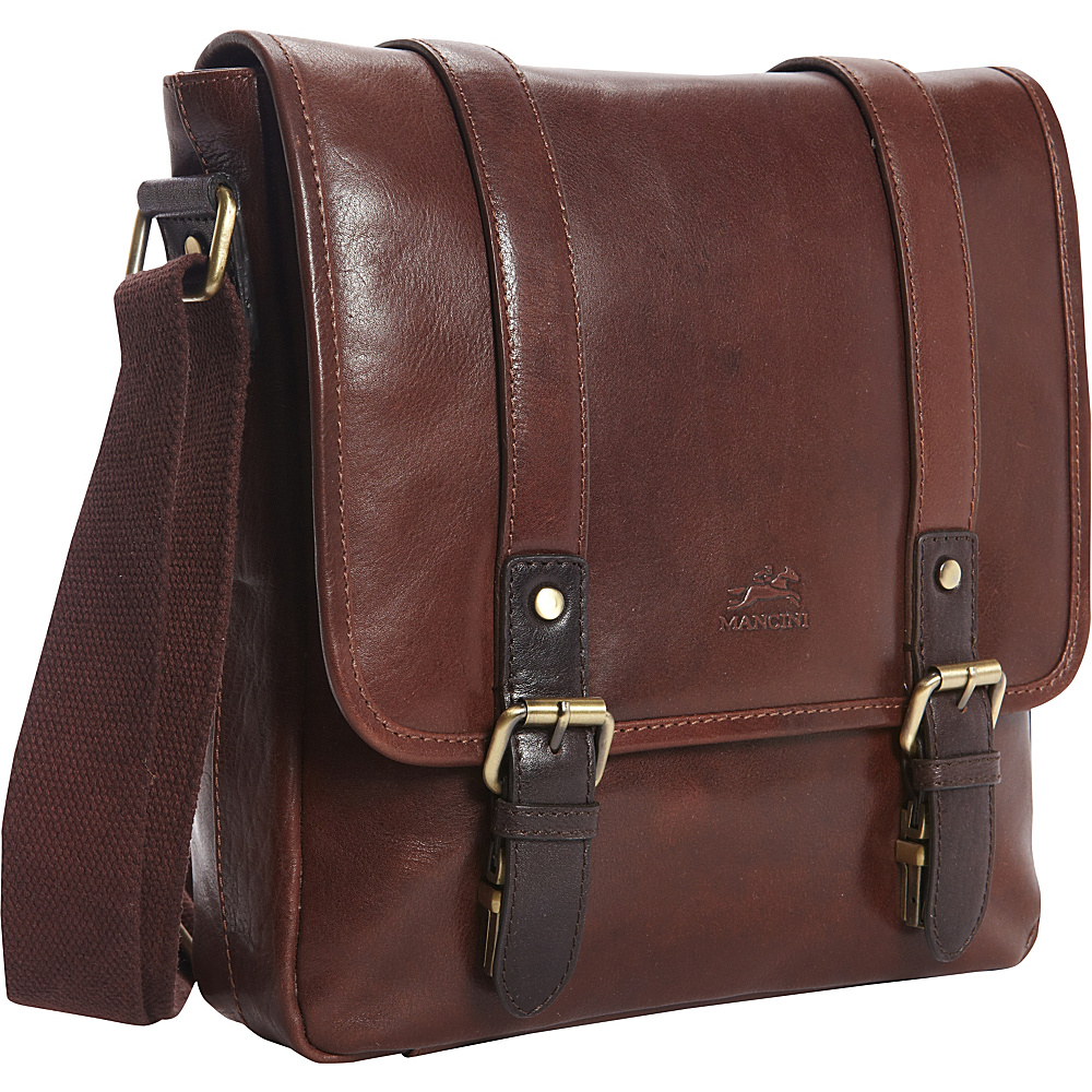 Mancini Leather Goods RFID Secure Tablet Bag Exclusive Brown Mancini Leather Goods Other Men s Bags