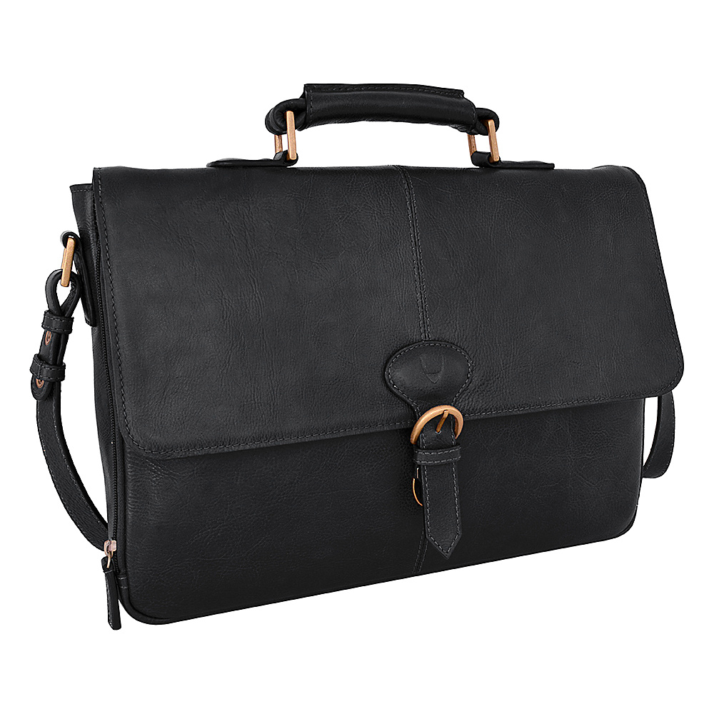 Hidesign Parker Leather Medium Briefcase Black Hidesign Non Wheeled Business Cases