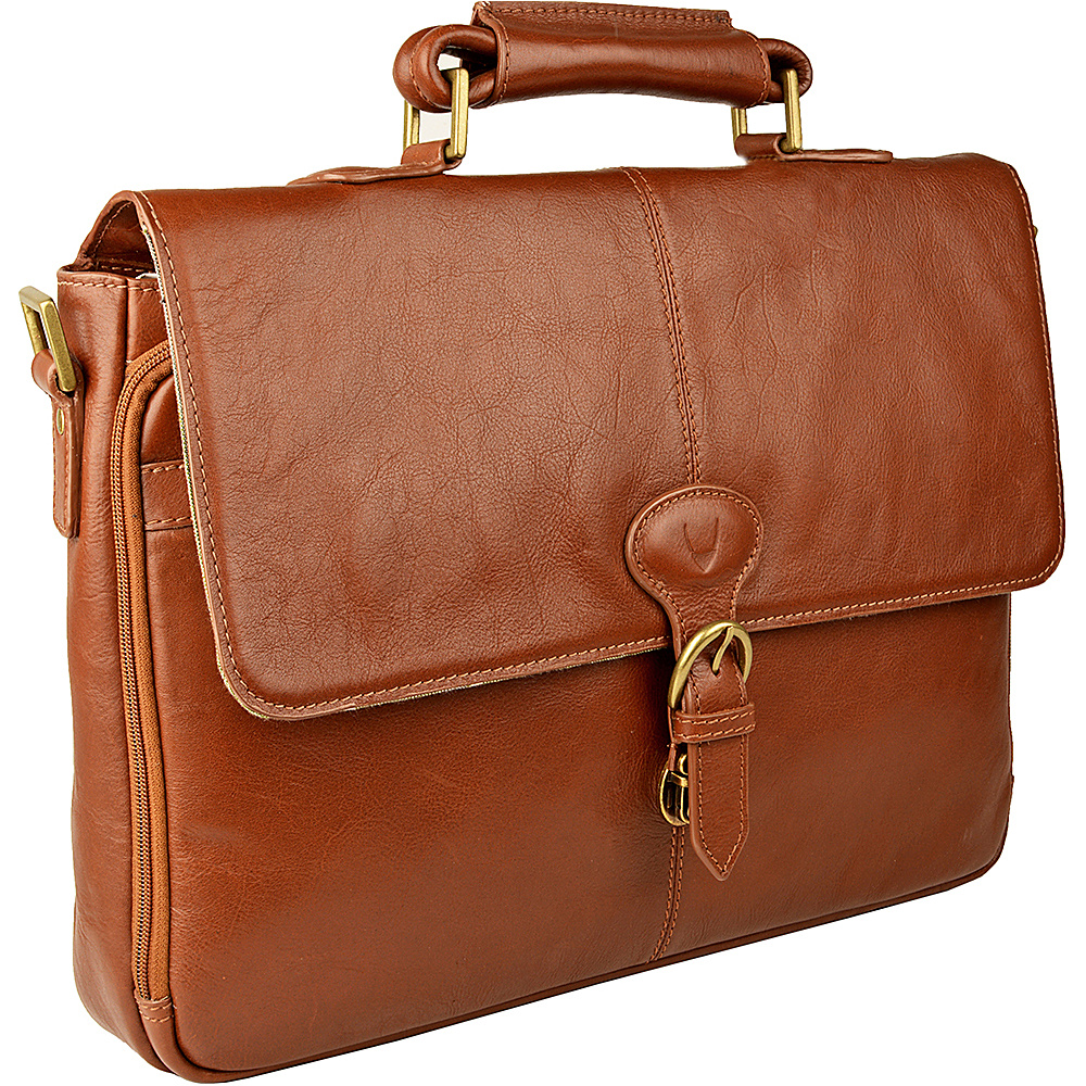 Hidesign Parker Leather Medium Briefcase Tan Hidesign Non Wheeled Business Cases