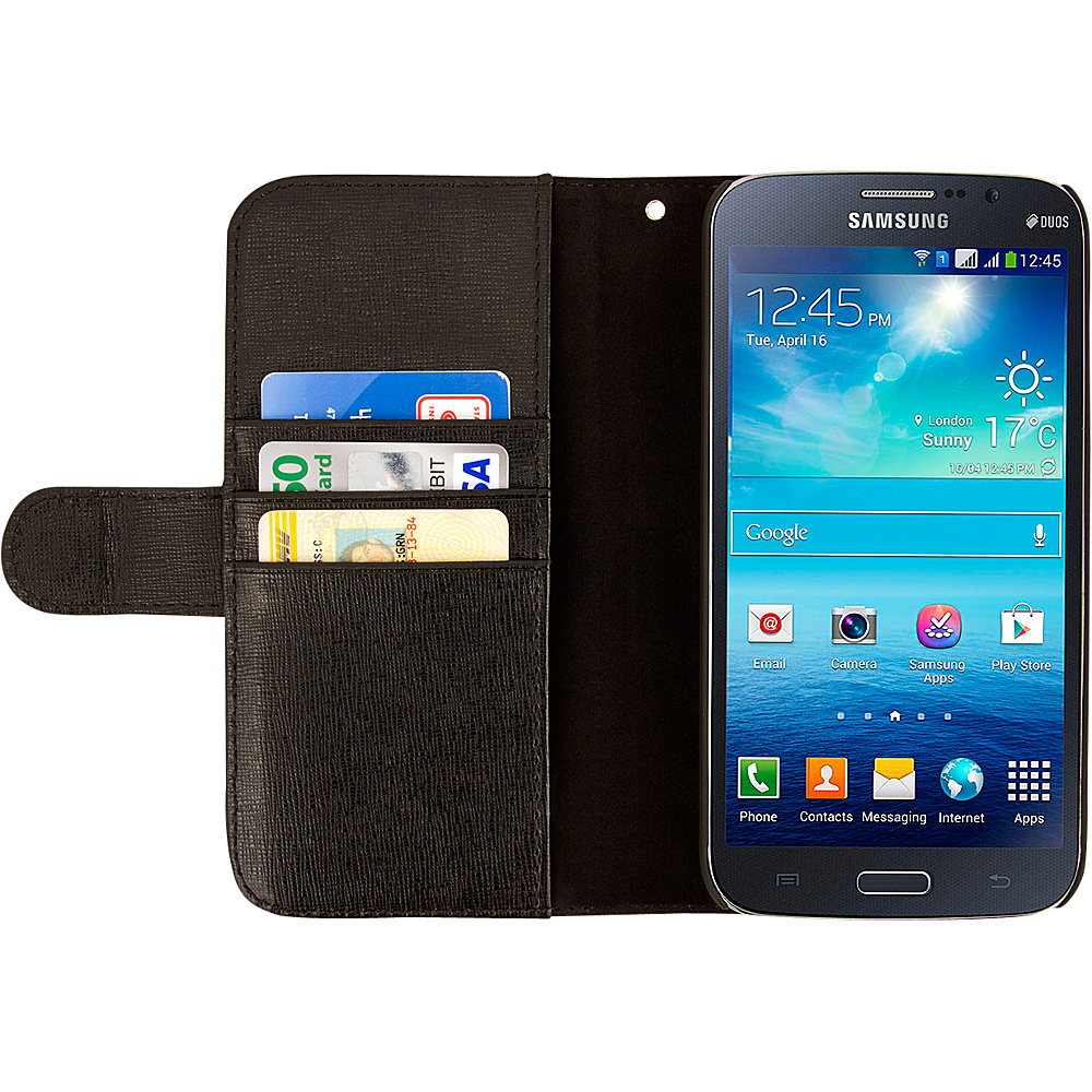 EMPIRE KLIX Genuine Leather Wallet for Samsung Galaxy Mega 5.8 Black EMPIRE Electronic Cases