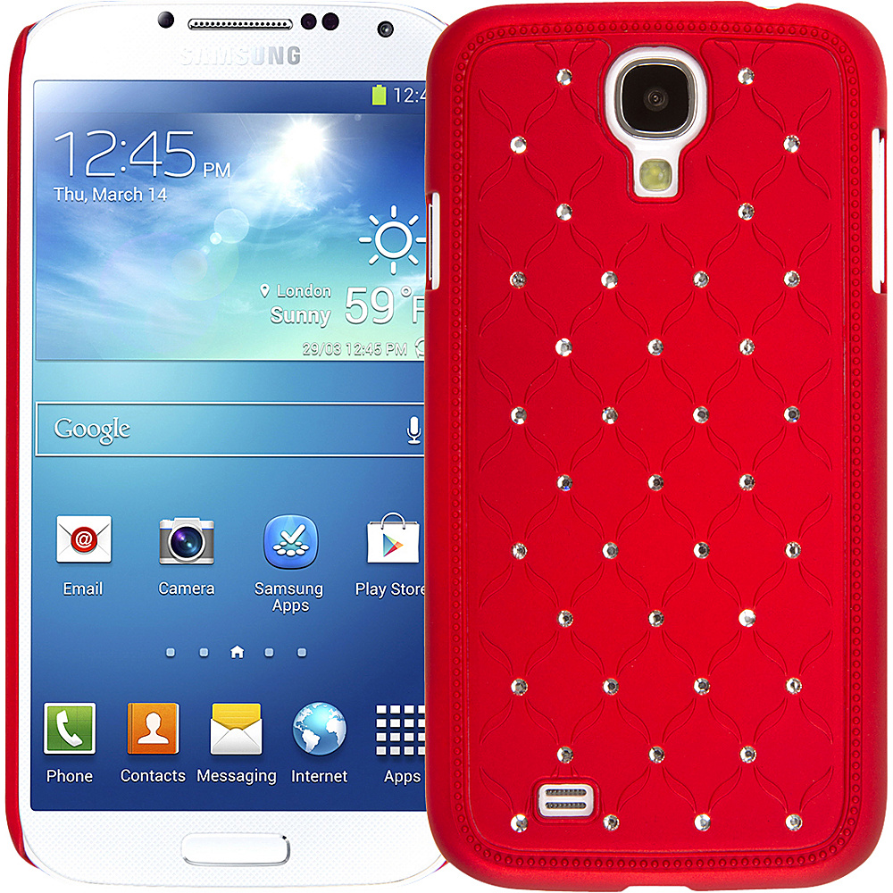 EMPIRE GLITZ Bling Accent Case for Samsung Galaxy S4 Red EMPIRE Electronic Cases