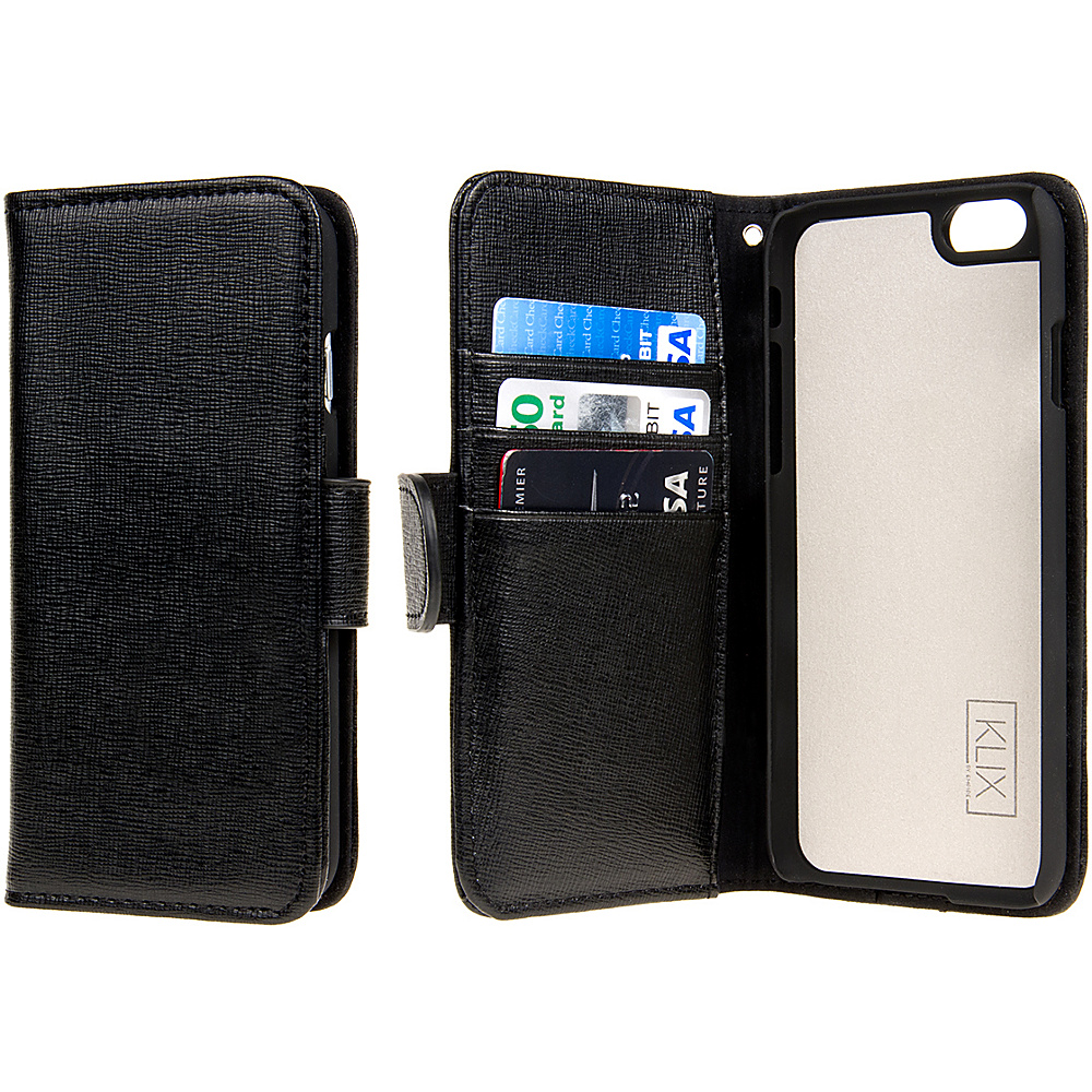 EMPIRE KLIX Genuine Leather Wallet for Apple iPhone 6 iPhone 6S Black EMPIRE Electronic Cases