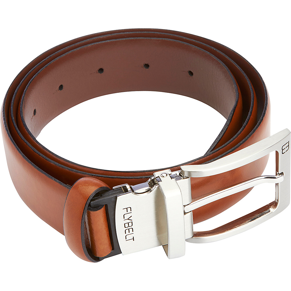 Royce Leather Airport Security Checkpoint Friendly Belt in Italian Genuine Leather with Detachable Chrome Buckle Cognac 34 Royce Leather Other Fashion Accessories