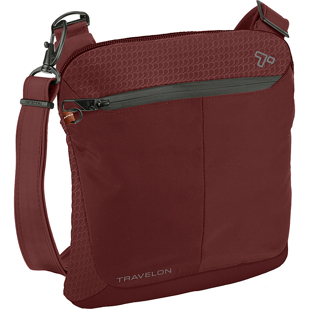 Travelon Anti Theft Active Small Crossbody Bag Wine Travelon Fabric Handbags